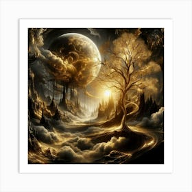 Tree In The Sky 25 Art Print