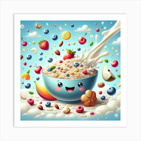 Cartoon Oats Art Print