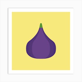 Fig Icon In Flat Design Art Print