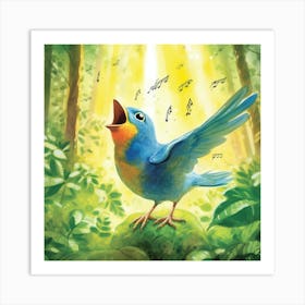 Bird In The Woods Art Print