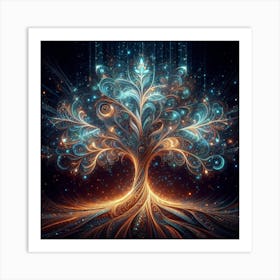 Eternal Embrace: A Digital Ode to Love Art Print