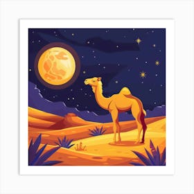 Camel In The Desert 7 Art Print