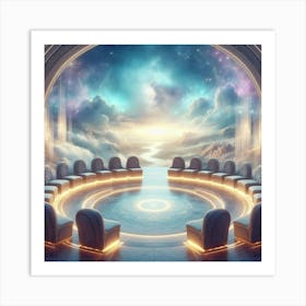 Circle Of Chairs In The Sky Art Print