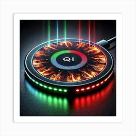 Sovereign Flame Wireless Charging Led Indicators Art Print