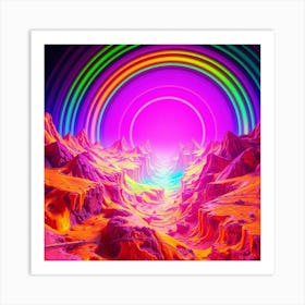 Psychedelic Landscape 7 Art Print