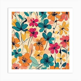 Floral Pattern 1 Art Print