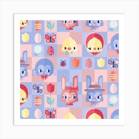 Chobopop Easter Pattern Art Print