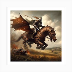 Dragon horse Art Print