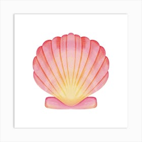 Pink Seashell 1 Art Print