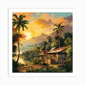 House In The Jungle Art Print