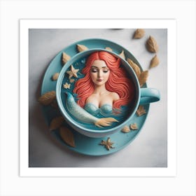 Mermaid Self Love In A Mug Art Print