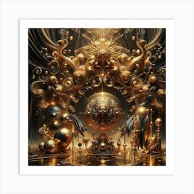 Golden Throne Art Print