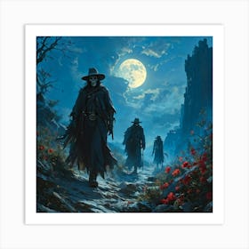 The Rising Undead In The Full Moon (27) Art Print