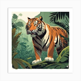 Tiger In The Jungle 29 Art Print