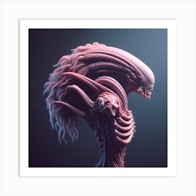 Alien Portrait Pink 4 Art Print