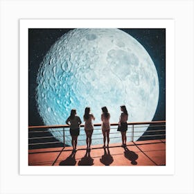 Moon And The Stars 23 Art Print