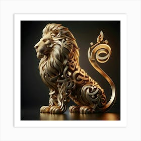 Golden Lion 4 Art Print