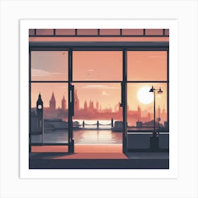 Sunset In London 1 Art Print