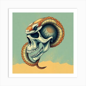 Skull Of A Cobra Art Print