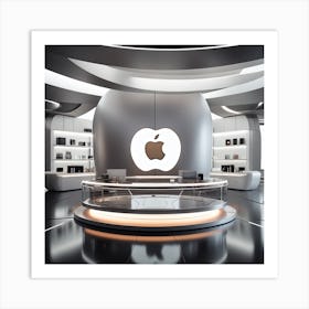 Craft A Cinematic, Futuristic Mood For An Appledesigned Product, With A Focus On Sleek Lines, Metallic Accents, And A Sense Of Sophistication 1 Art Print