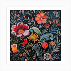 Floral Spotlight (4) Art Print