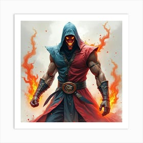 Mortal Kombat Ninja Fighter Concept Art (29) Art Print