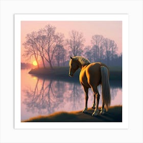 Sunset Horse 46 Art Print