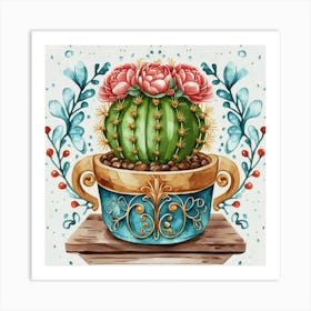 Cactus In A Pot 6 Art Print