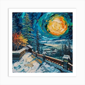 Moonlight In Winter Art Print