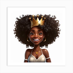 Black Girl With Crown Art Print