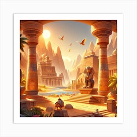 Egyptian Temple Art Print