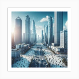 Shanghai Cityscape 1 Art Print