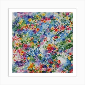 Watercolor Flowers Art Print