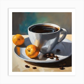 Coffee And Oranges Art Print