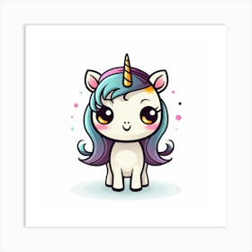 Unicorn Kawaii 6 Art Print