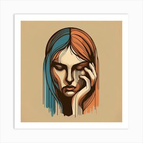 Woman'S Face Art Print