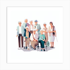 Old People 12 Art Print