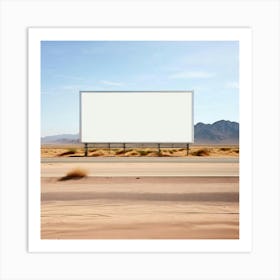 Mock Up Blank Billboard Roadside Advertising Large Outdoor Customizable Template Unprinted Art Print