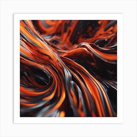 Abstract Swirling Liquid Art Print