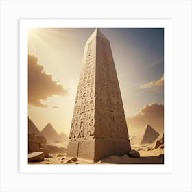 Towering Stone Obelisk From Ancient Egypt Art Print