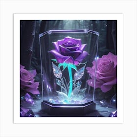 Purple Rose Art Print