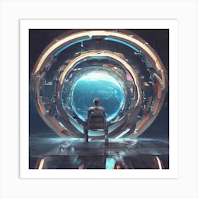 Spaceship In Space 5 Art Print