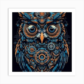 Clockwork Owl Art Print