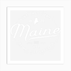 Maine, Us State Travel Vacation Shirts Me Usa Tees Art Print