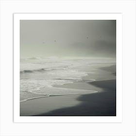 Foggy Beach 2 Art Print