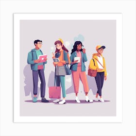 Group Of Students Art Print