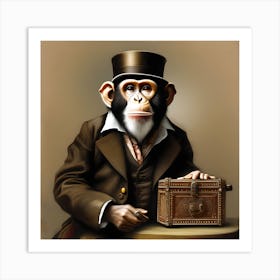 MONKEY ORGAN GRINDER Art Print