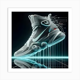 Futuristic Nike Sneaker, Digital Art, 3d Render 2 1 Art Print