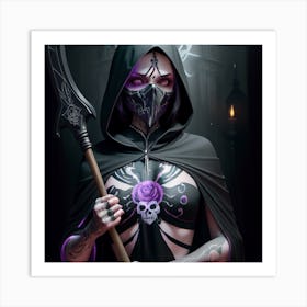 Sexy Female Grim Reaper Art Print