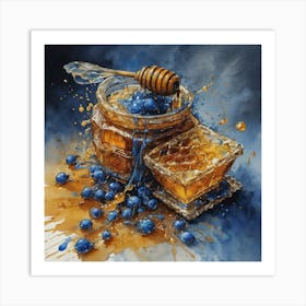 Blueberries And Honey Art Print